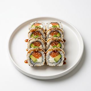 Sake Aguacate Cheese Roll (8 Pzs.)
