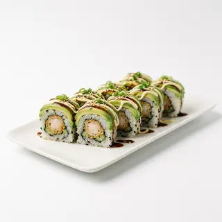 A11. Uramaki Aguacate Con Tempura De Langostino (8 Uds.)