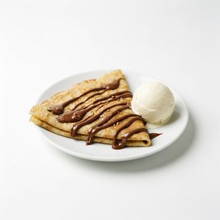 Crepe com Nutella e Bola de Gelado