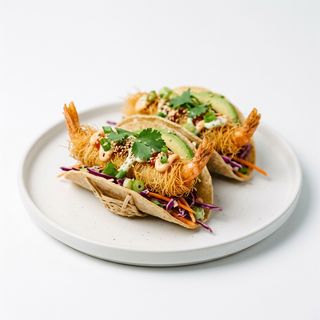 B5. Tacos gamberi in tempura 2 pezzi