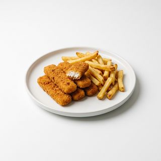 Tapa De Finger De Pescado Con Patatas