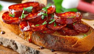 Pan Con Chorizo De Teror