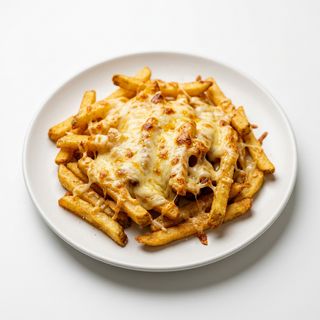 Patatas Fritas Con Queso Al Horno