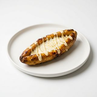 Canoa De Platano Con Queso