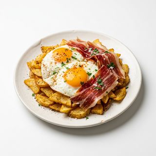 Huevos Rotos Con Jamón