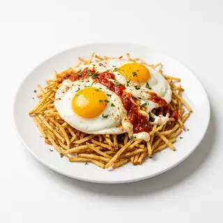 Huevos cabreados con salsa brava y ali-i-oli