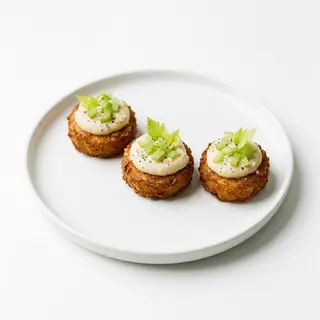 Montaditos De Patata Con Crema De Garbanzos Y Apio (3 Uds.)