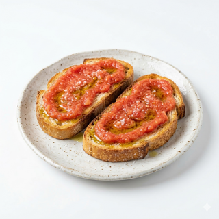 Pan de cristal con tomate