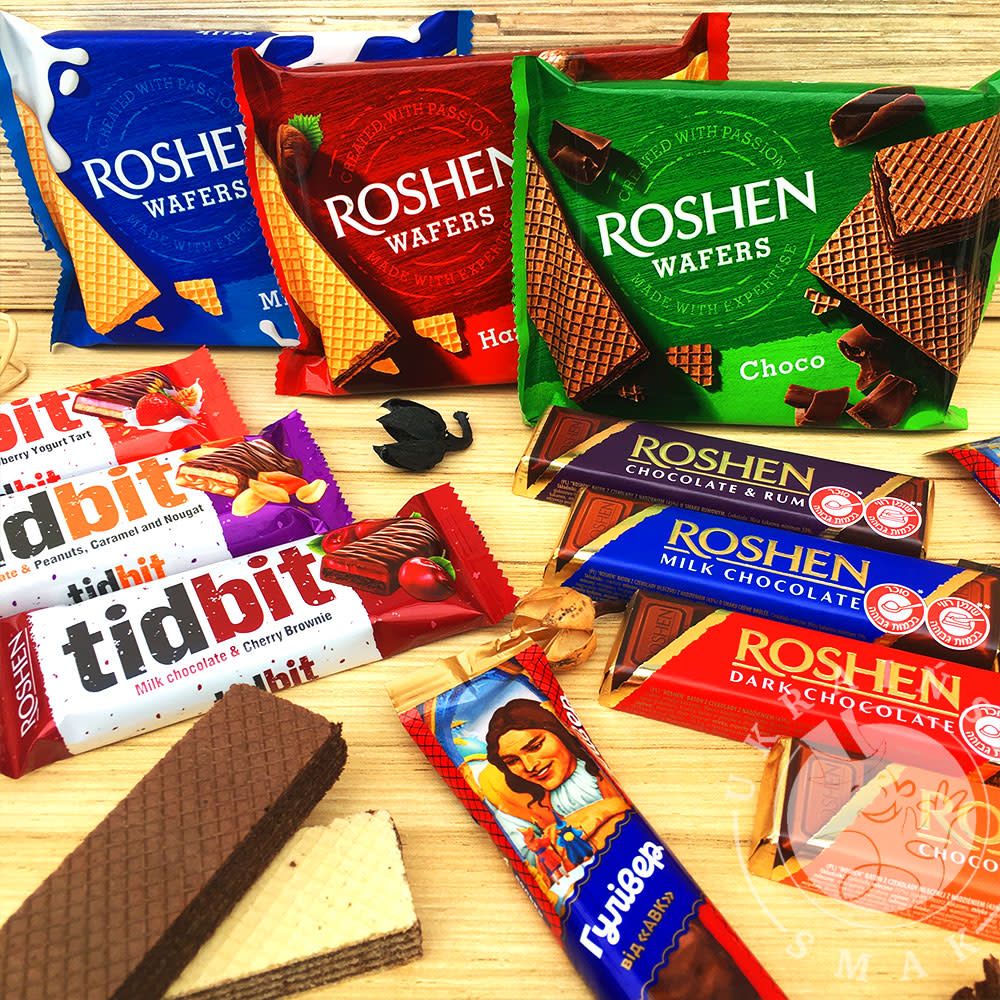 Batoniki, wafelki i czekolady