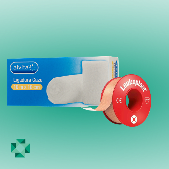 Compressas, ligaduras e adesivos