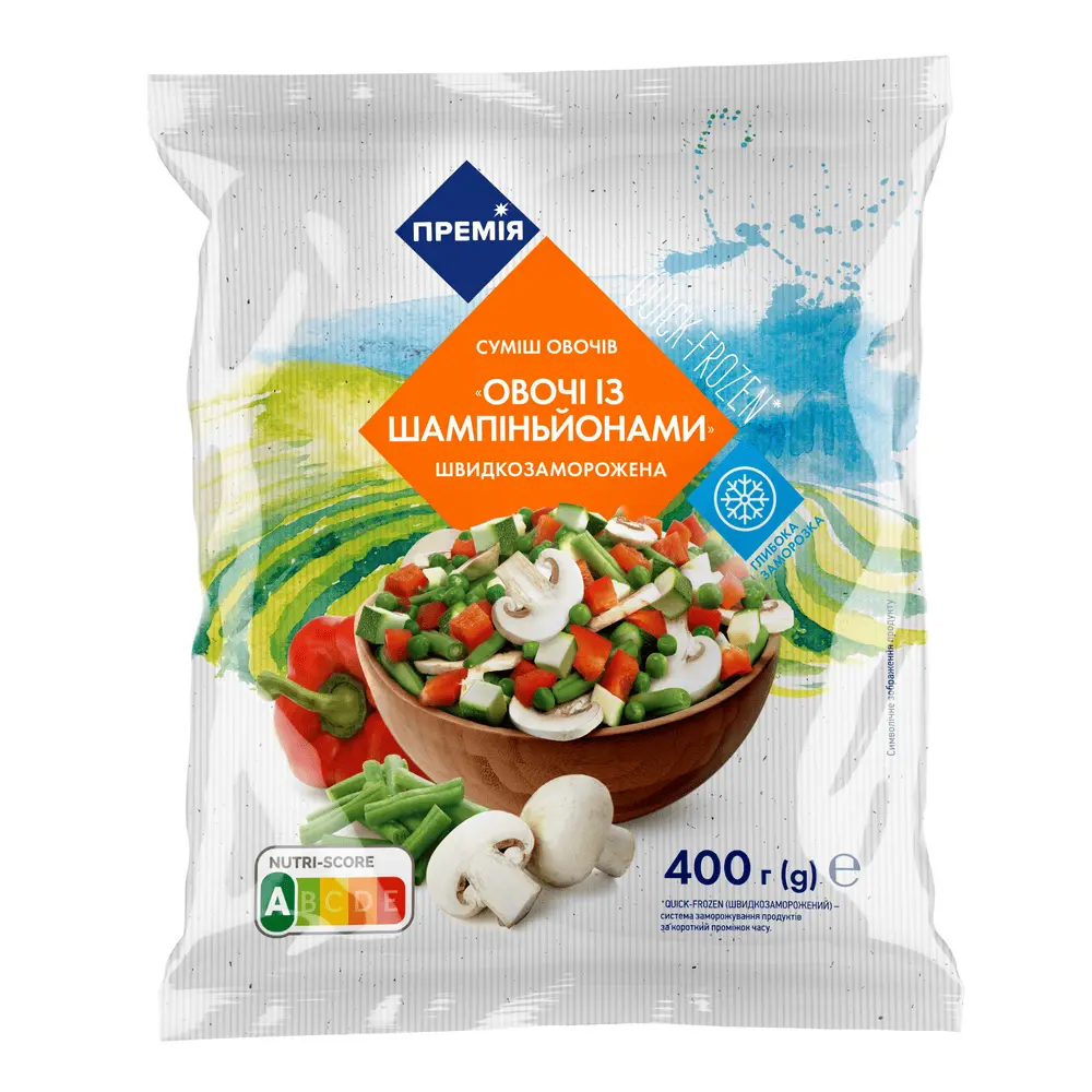 Овочі і фрукти заморожені