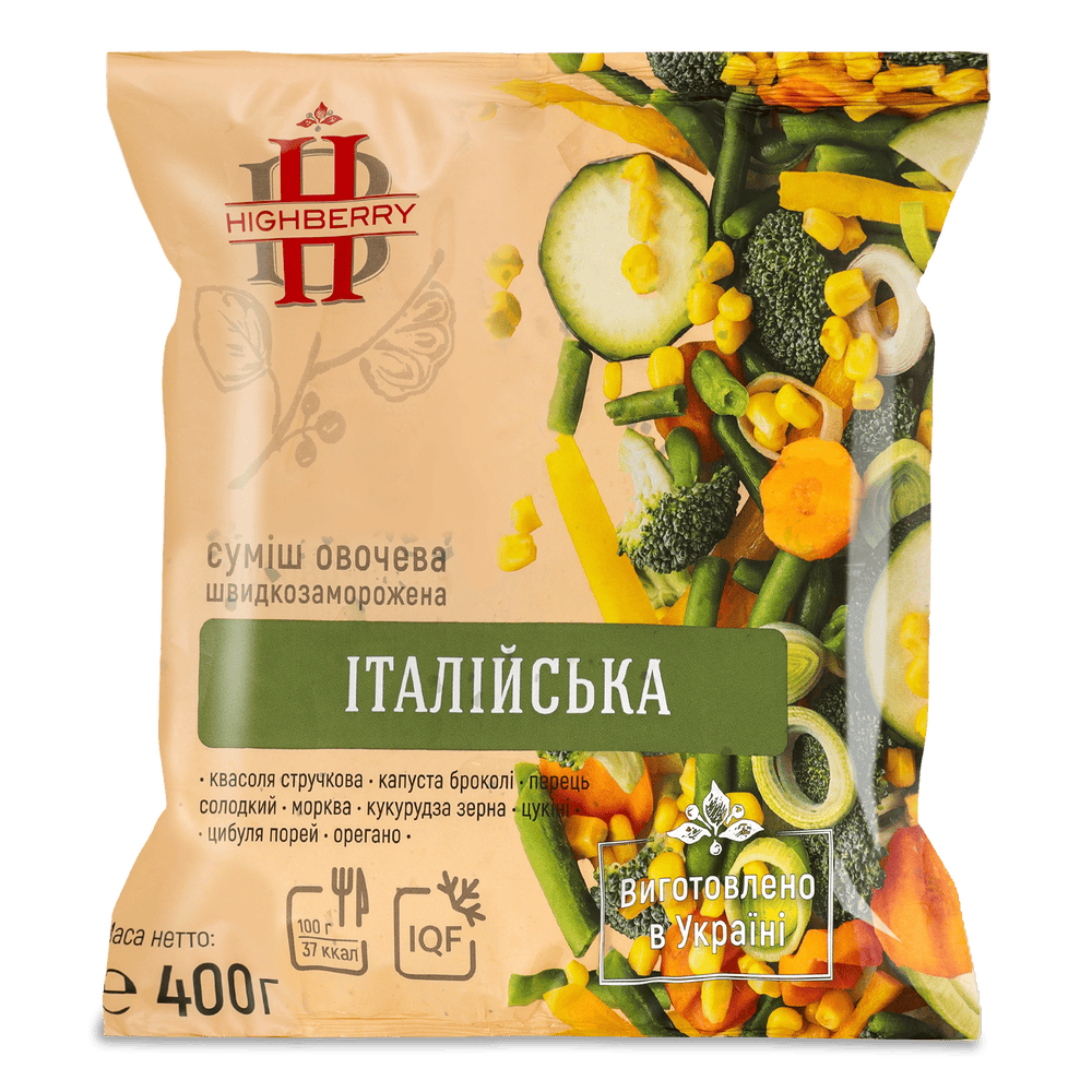 Овочі і фрукти заморожені