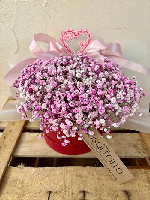 Cajas y cestas con flores