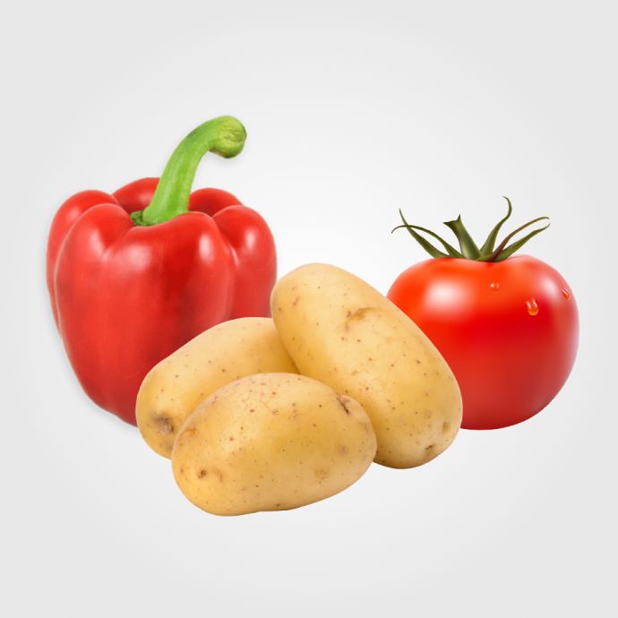 Patatas, Tomates Y Pimientos 
