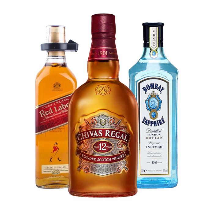 Apéritifs et alcools.