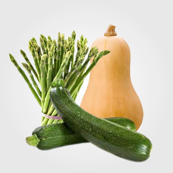 Calabacín, Pepino Y Espárragos