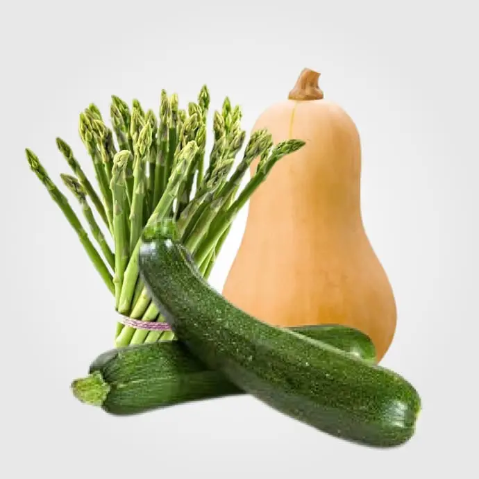 Calabacín,  Pepino Y Espárragos