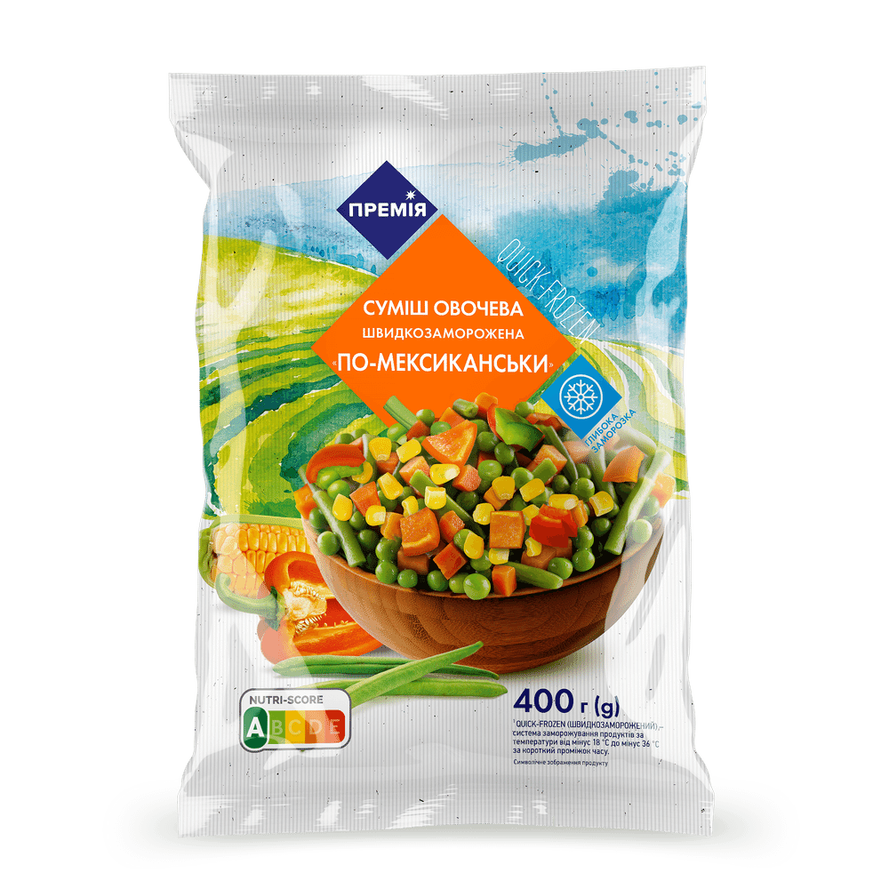 Овочі і фрукти заморожені