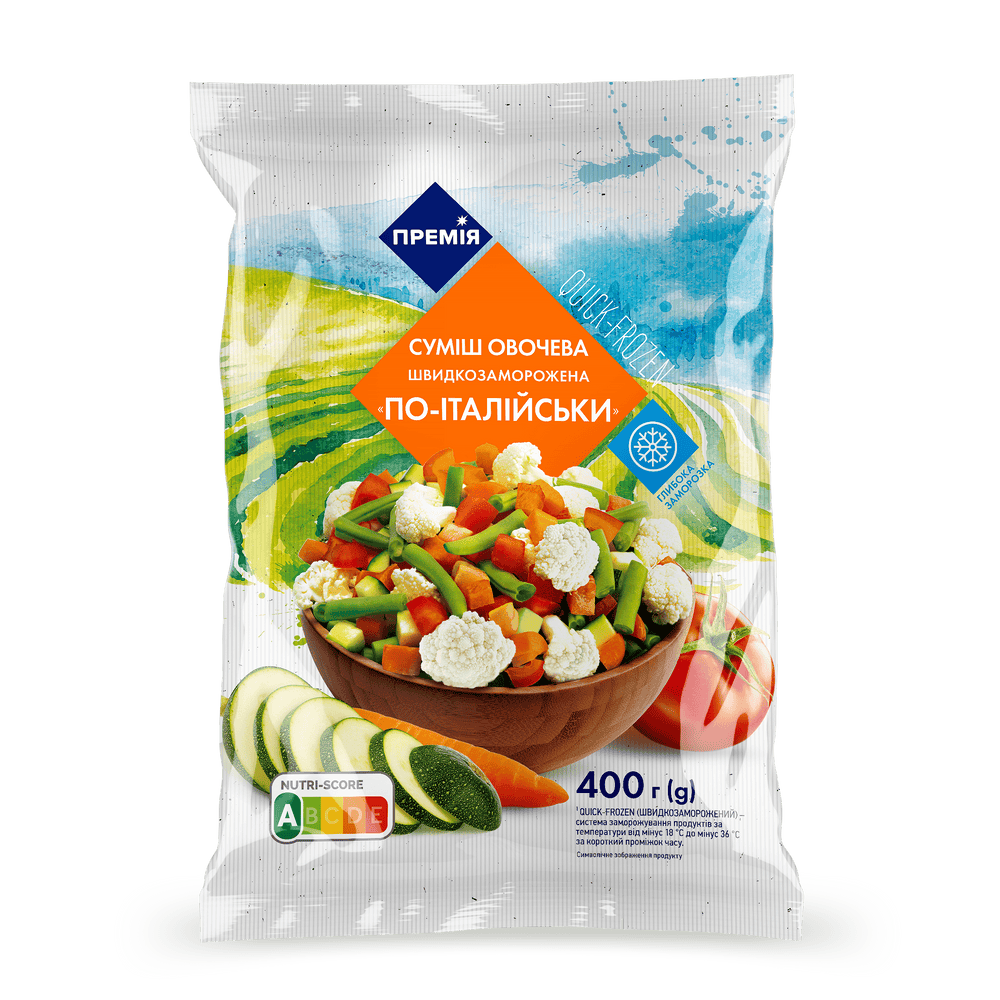 Овочі і фрукти заморожені
