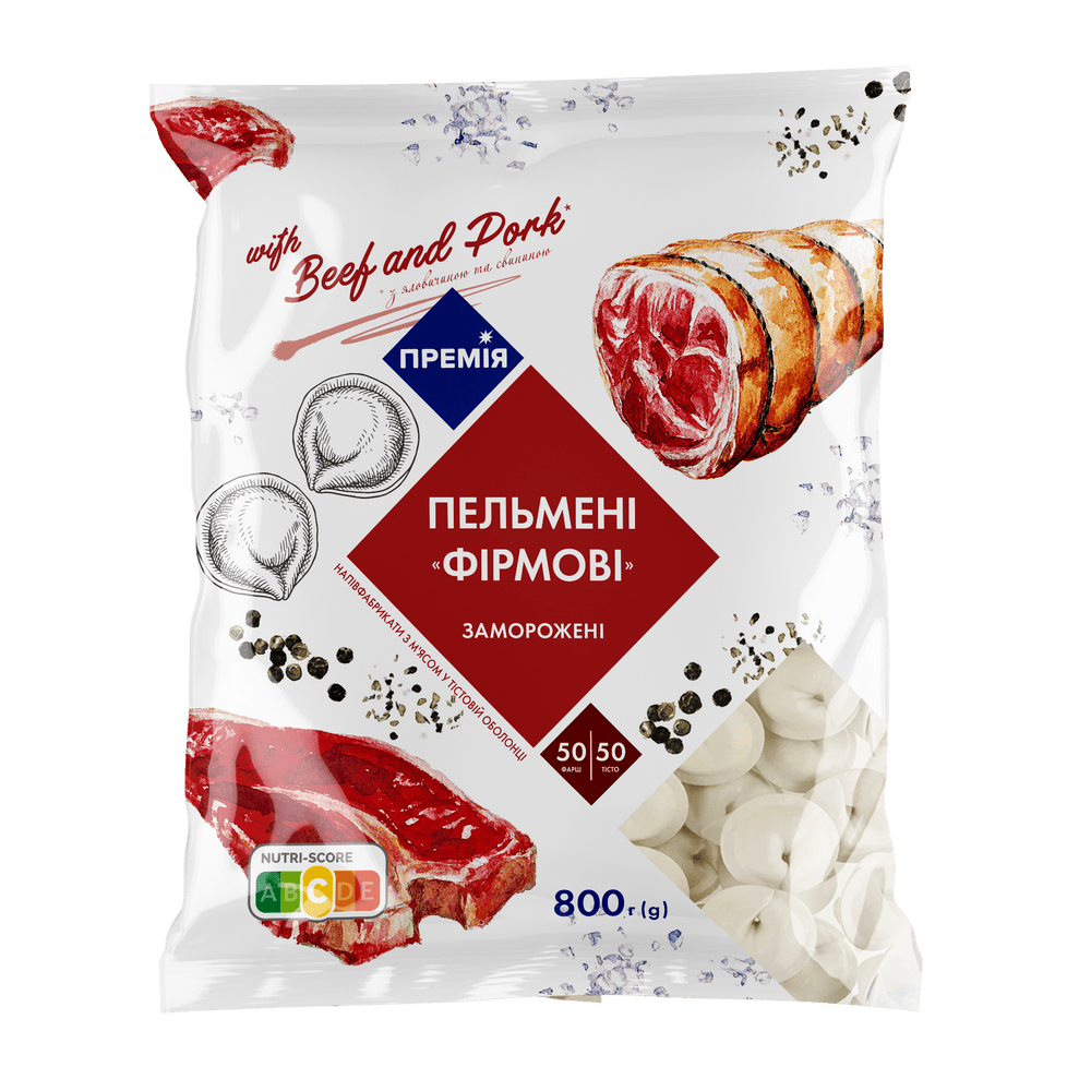 Напівфабрикати і страви заморожені