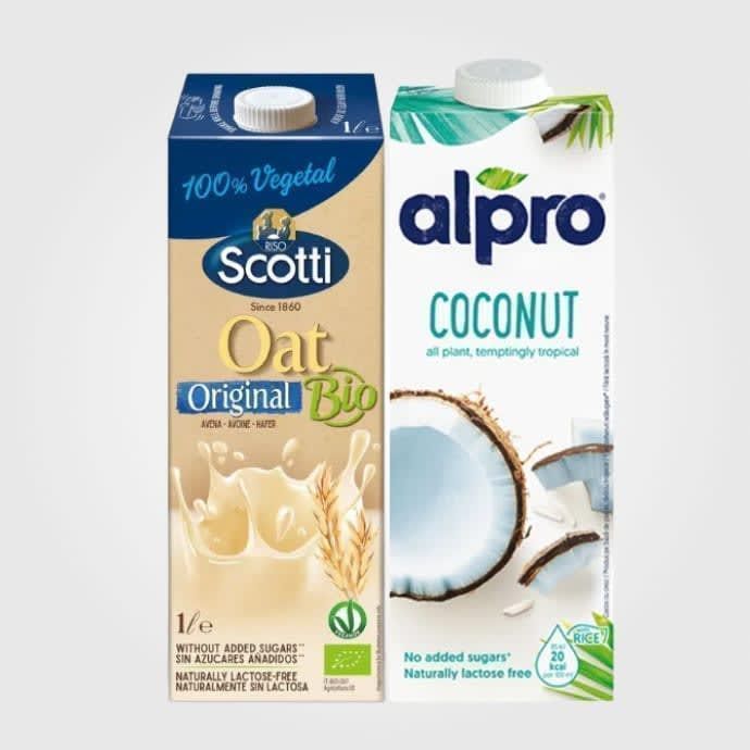 Produse din ovaz, migdale si cocos.