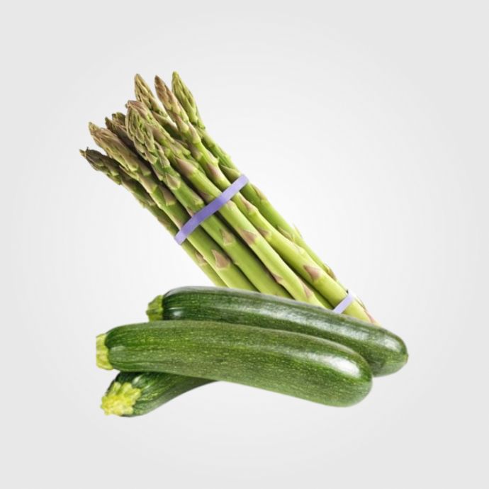 Calabacín,  Pepino Y Espárragos
