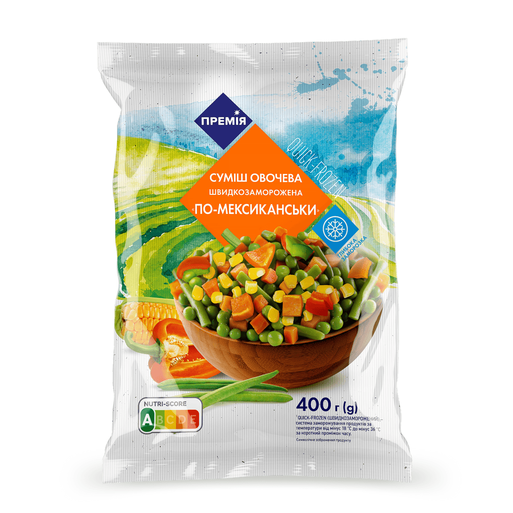 Овочі і фрукти заморожені