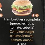 Hamburguesa Completa