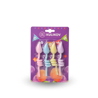  Свечи для торта в ассортименте.3 вида.1 упак*4 штуки.Длина 11 см