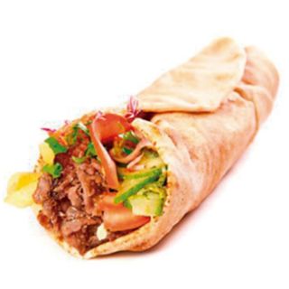 Doner Con Patatas Fritas Dentro Mediano