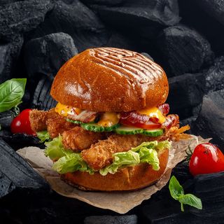 Бургер з креветками панко