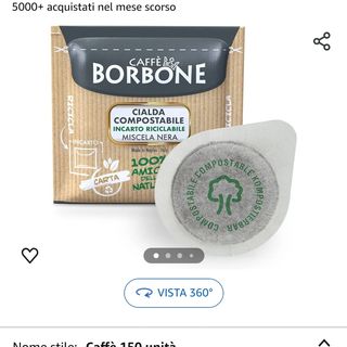 50 Cialde caffe Borbone nera ese 44 mm compostabili