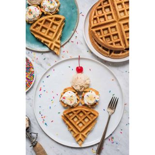 Waffles with ice-cream