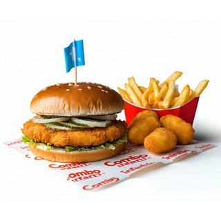 Hamburguesa, Croquetas Y Patatas