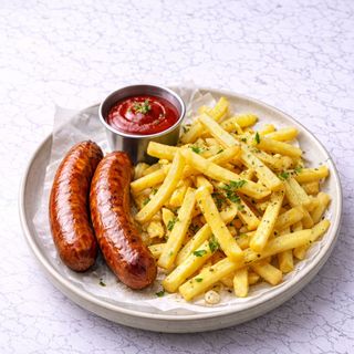 Plain Fries With Sausage