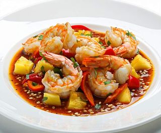 Krewetki w sosie słodko-kwaśnym