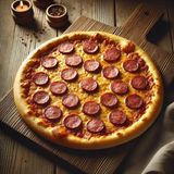 Pizza sa turskom kobasicom 400gr