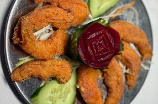 Złociste krewetki 8szt.