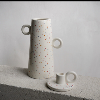 Набір підсвічник і вузька ваза Горох