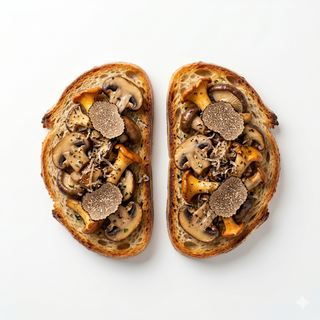 Bruschetta de setas y trufa