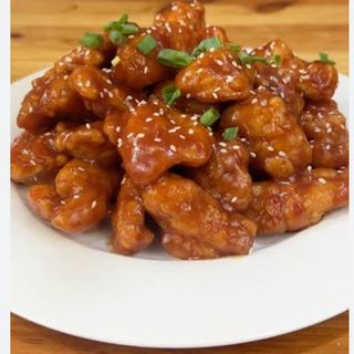 Wok de pollo agridulce