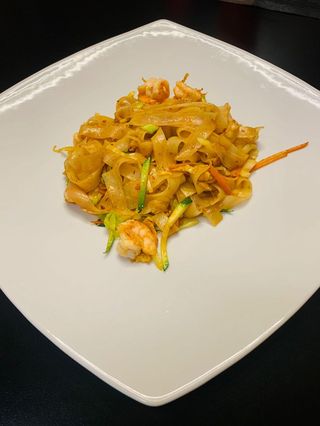 A91. Tagliatelle di riso con gamberi*