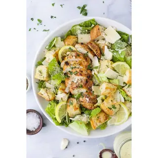 Grilled Chicken Caesar Salad With Homemade Croutons