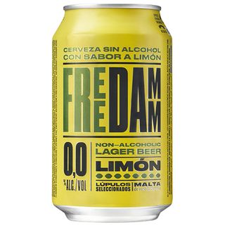 Free Damm Limón Cerveza 0,0 con limón Lata 33cl