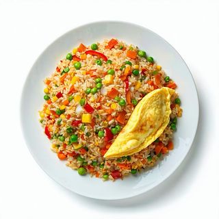 177. Riso saltato con verdure e frittata