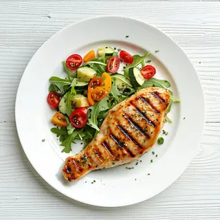 Petto di pollo alla piastra con contorno