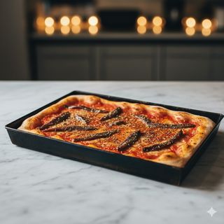 Rossa, alici e origano in teglia