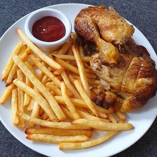 Frites poulet