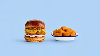 Wannabe №5 burger + Cheese pillows