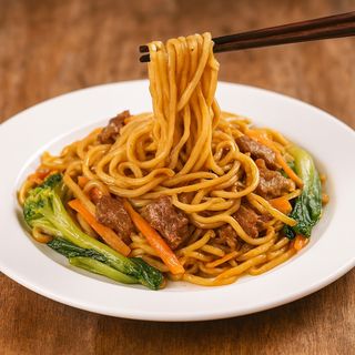 Nouilles Sautées Aux Boeuf